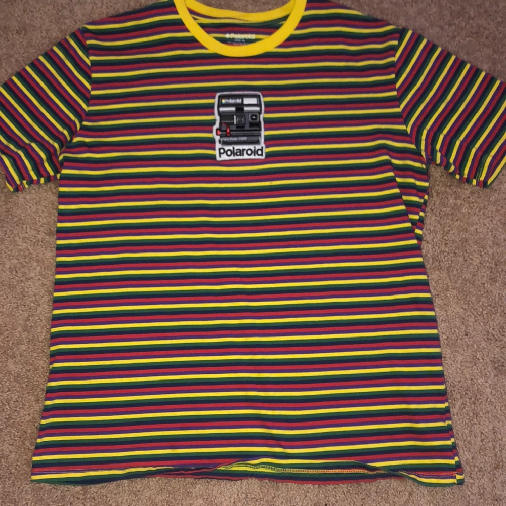 Super dope stitched Polaroid patch tee!